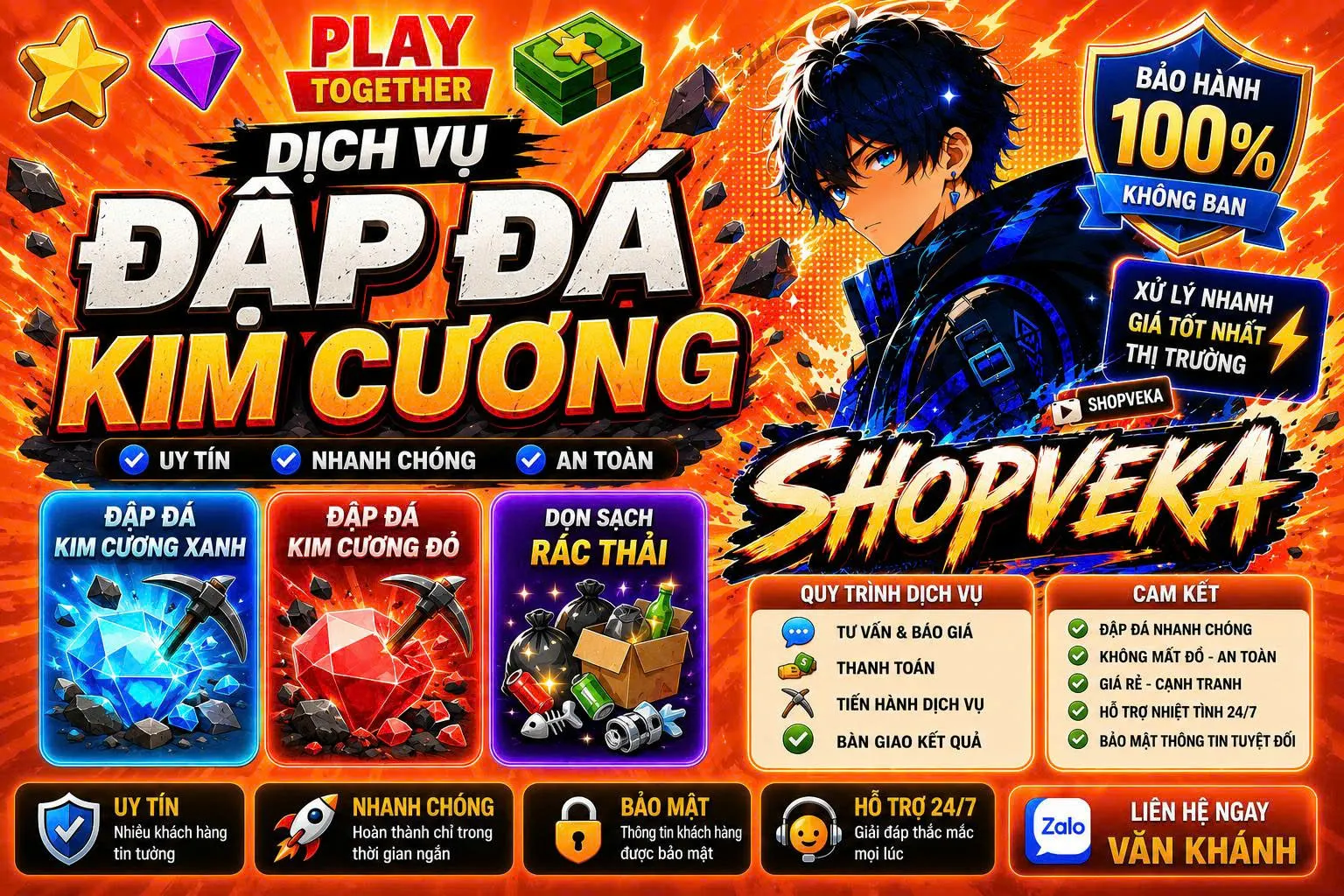 ĐẬP KCX, KCD, RÁC,...