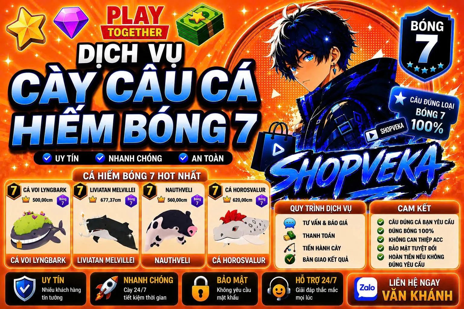 CÂU CÁ HIẾM BÓNG 7